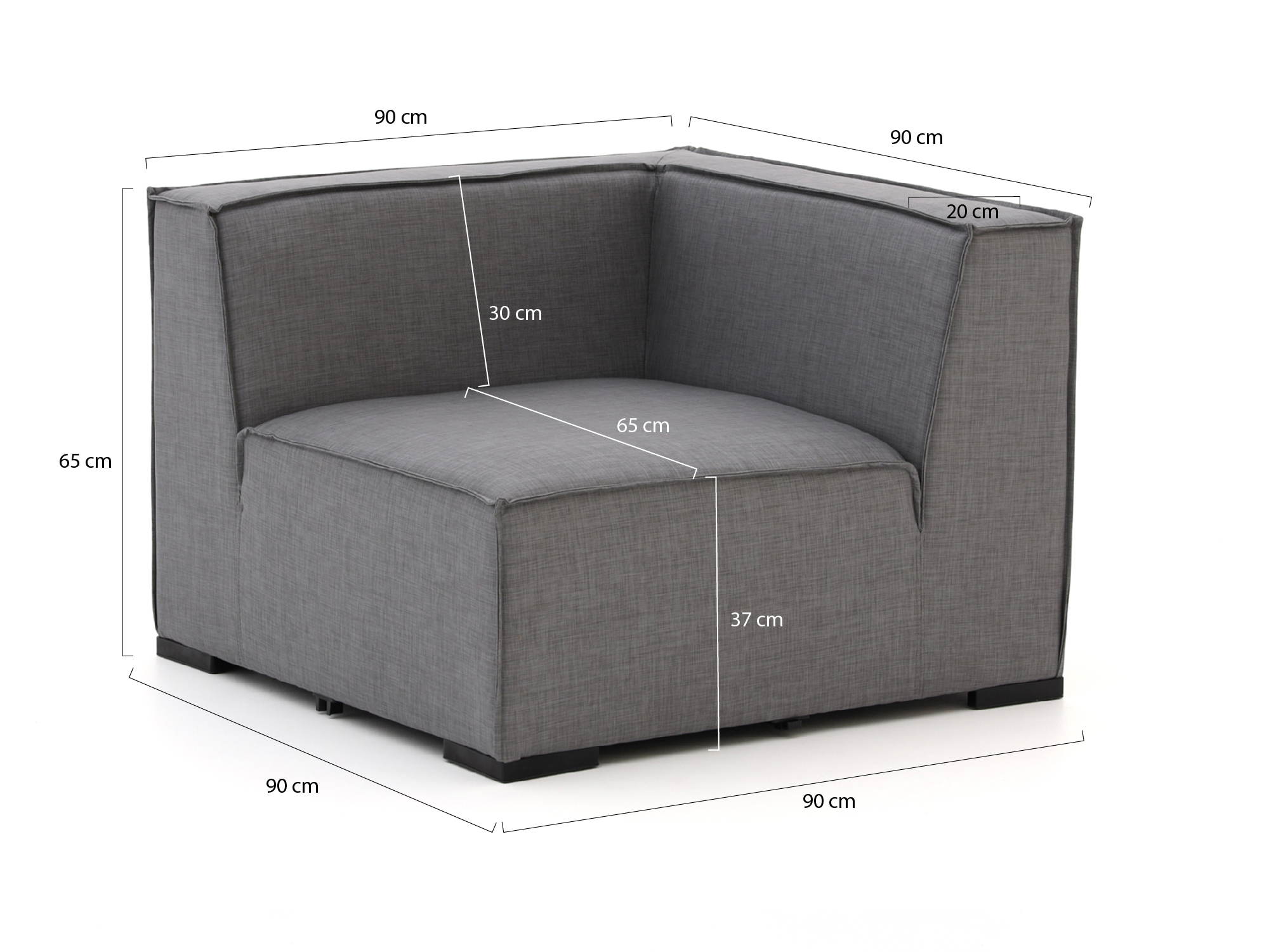 Il Tempo Cira Lounge Hoekmodule Cm Dark Grey Kees Smit