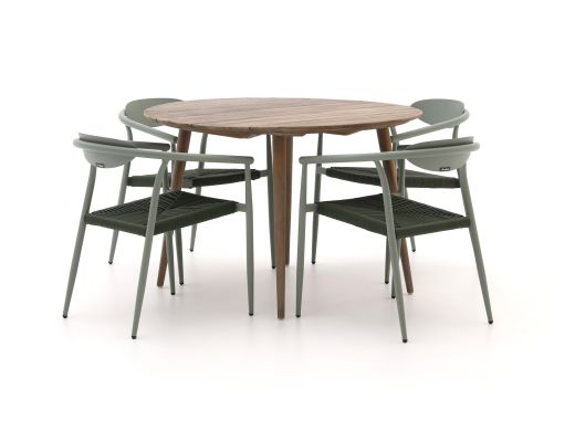 Manifesto Cavone/ROUGH-K ø 115cm dining tuinset 5-delig stapelbaar