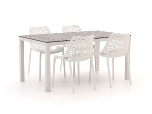 Forza Ripi/Fidenza 160cm dining tuinset 5-delig stapelbaar