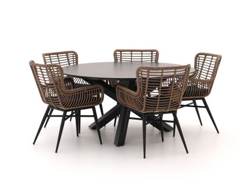 Intenso Asti/Ferrone Ø150cm dining tuinset 6-delig