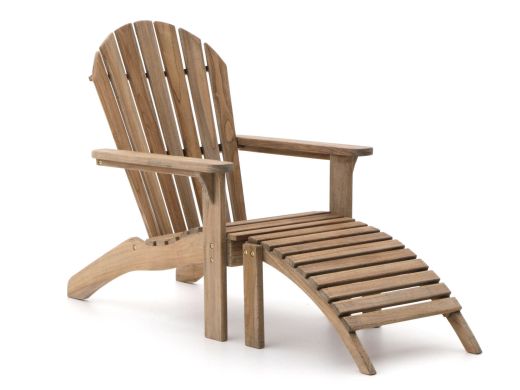 ROUGH-S Adirondack lounge tuinstoel met voetenbank