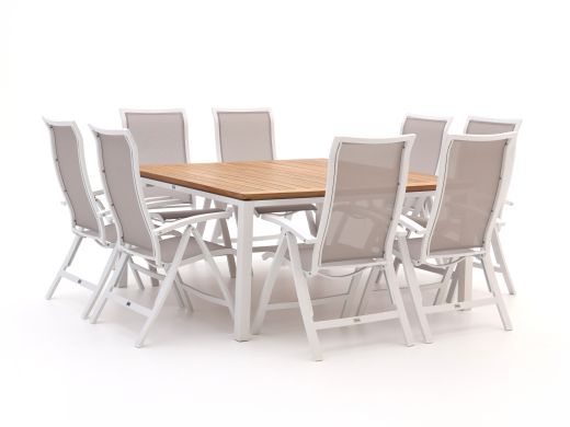 Bellagio Lugo/Linosa 160cm dining tuinset 9-delig verstelbaar