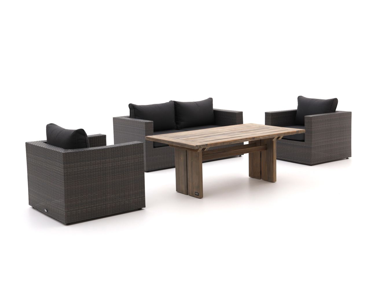 Forza Barolo/ROUGH-L 160cm stoel-bank loungeset 4-delig