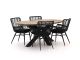 Intenso Asti/Rough-Y Ellips 200cm dining tuinset 5-delig