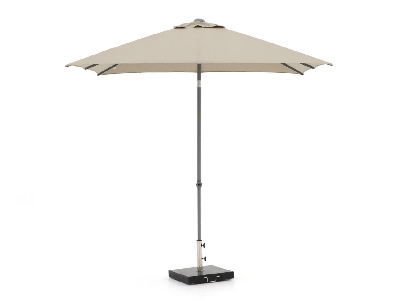 binnenplaats tarwe Hoofdkwartier Shadowline Push-up parasol 240x240cm - Light Taupe (incl. 50 kg voet) -  Kees Smit