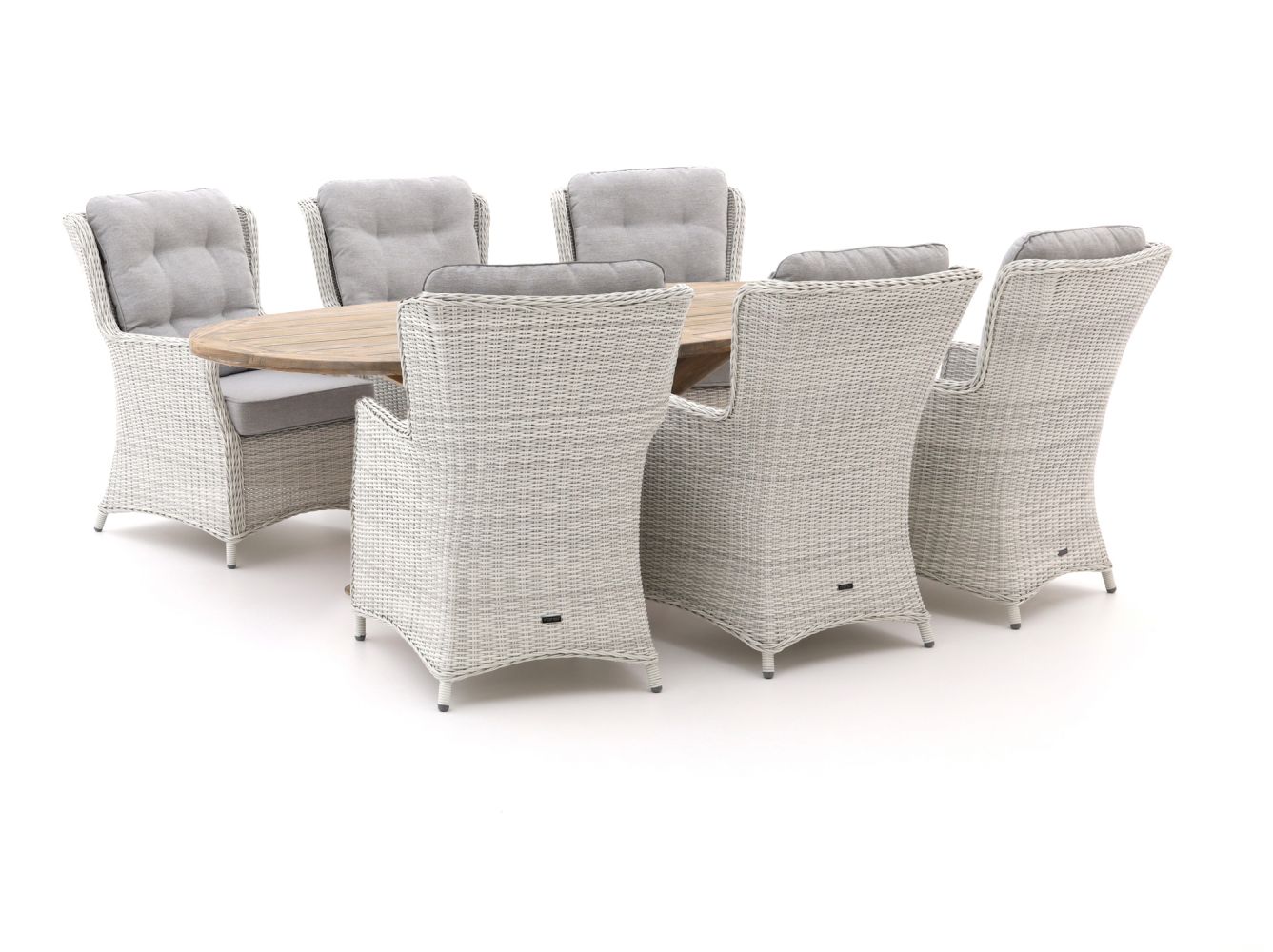 Milano/ROUGH-Y Ellips 240cm lounge-dining tuinset 7-delig Iceland - Kees Smit
