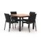 Kettler Diamond/Linosa 100cm dining tuinset 5-delig stapelbaar