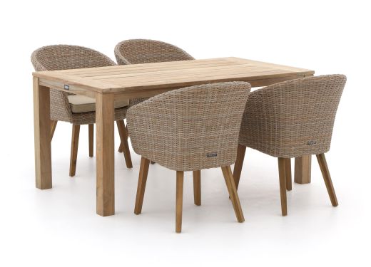 Intenso Tropea/ROUGH-S 160cm dining tuinset 5-delig