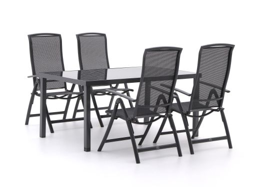 R&S Design Capri/Caluso 160cm dining tuinset 5-delig verstelbaar