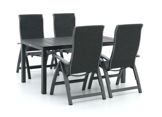 Bellagio Fermo/Fidenza 160cm dining tuinset 5-delig verstelbaar