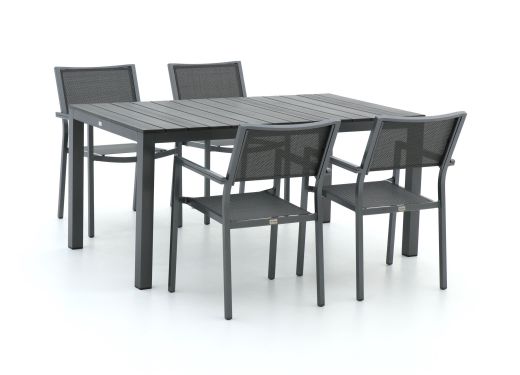 Bellagio Roma/Fidenza 160cm dining tuinset 5-delig stapelbaar